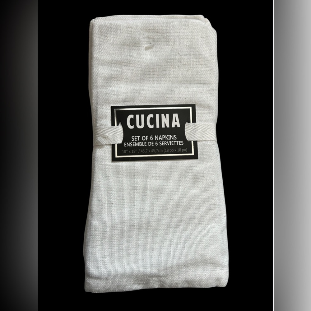 New 100% Cotton Set of 6 Napkins